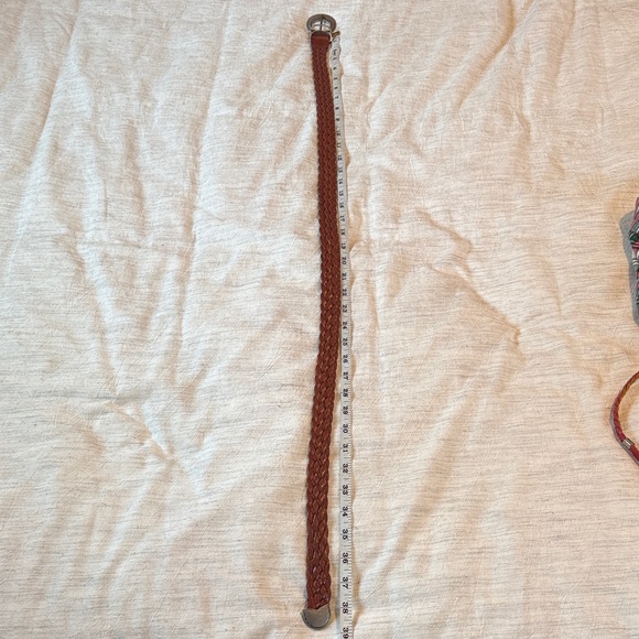 Braided Leather Belt with Silver Buckle - Picture 7 of 8